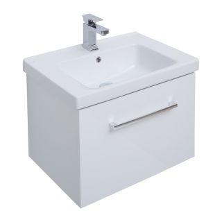 Тумба подвесная Dreja.Rus BIG INN 65 под умывальник Гармония 65, белый глянец